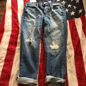 J. Crew distressed boyfriend jeans